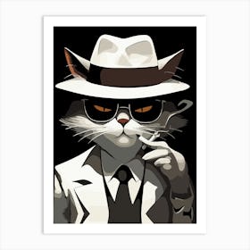 Cool Cat Noir Suave And Mysterious Feline Art Print