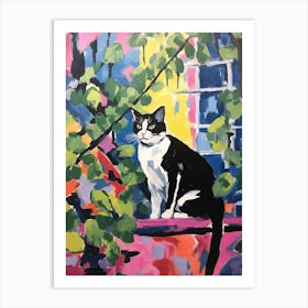 Painting Of A Cat In Verona Italy 3 Art Print
