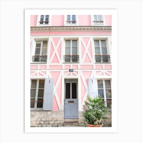 Pink Paris Home Art Print