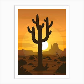 Cactus In The Desert 15 Art Print