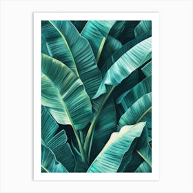 Tropical Leaves Wallpaper 1 Art Print