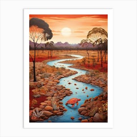 Default In The Heart Of An Australian Outback Landscape A Rive 1 (2) Art Print