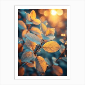 Autumn Leaves sunset Art Print