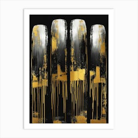 Gold And Black 118 Art Print