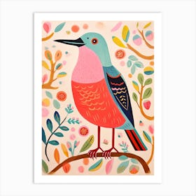 Pink Scandi Dipper 3 Art Print