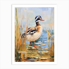 Bird Painting Wood Duck 1 Art Print