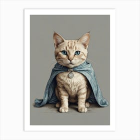 Cat In Cape Art Print