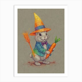 Rabbit In A Hat 2 Art Print