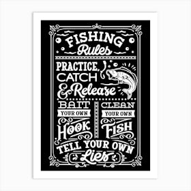 Fishing Rules Art Print