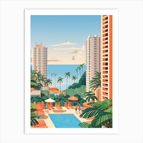 Acapulco, Mexico, Graphic Illustration 4 Art Print