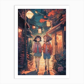 Lofi Girls 7 Art Print