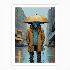 A Demon In The Rain Art Print