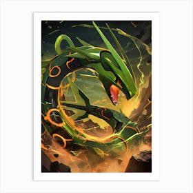 Rayquaza Pokemon Anime Manga Japan Poster Art Print