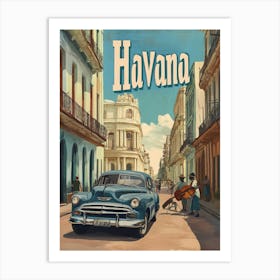 Aihrgdesign A Classic 1960s Travel Poster For Havana 1 Art Print