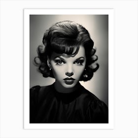 Black And White Photograph Of Judy Garland Art Print