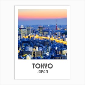 Tokyo Cityscape, Japan 2 Art Print