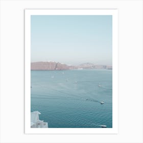 Aegean Symphony, Santorini Art Print