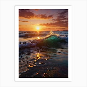 Sunset At The Beach 58 Art Print