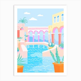 Ostia, Italy Colourful View 3 Art Print