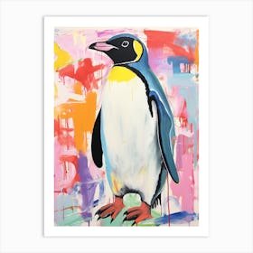 Colourful Bird Painting Penguin 1 Art Print