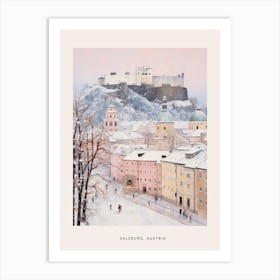 Dreamy Winter Painting Poster Salzburg Austria 5 Art Print