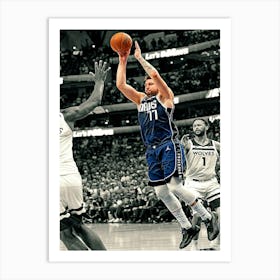 Luka Doncic Of The Dallas Mavericks Passes The Ball During The Game Against The Minnesota Timberwolves Art Print