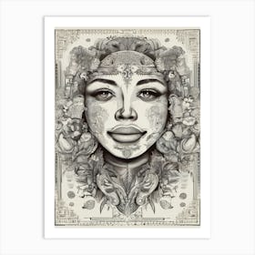 Portrait Of A Woman 18 Art Print