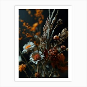 Dried Flowers In A Vase 1 Art Print