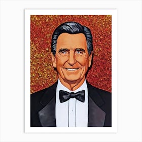 Leslie Nielsen Illustration Movies Art Print