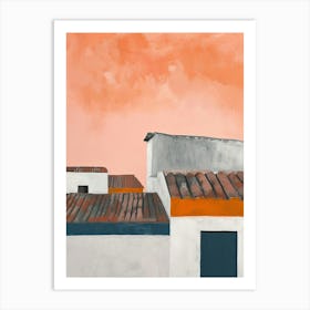Mexico City Rooftops Morning Skyline 4 Art Print
