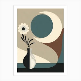 Flower In A Vase In Boho Art 11 Art Print