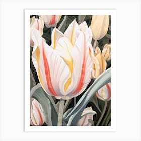 Tulip 3 Flower Painting Art Print