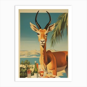 Antelope At Table Art Print