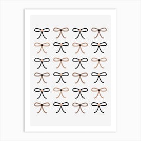 Tied Bows in Rows Art Print
