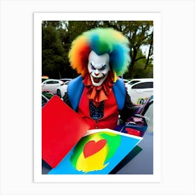 Very Creepy Clown - Reimagined 11 Art Print