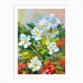 Gardenia Impressionist Painting Plant Art Print