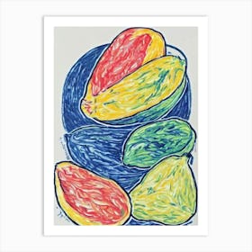 Spaghetti Squash 3 Fauvist vegetable Art Print