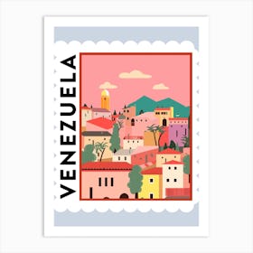 Venezuela Travel Stamp Poster Art Print