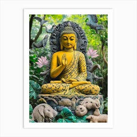 Buddha In The Forest Art Print