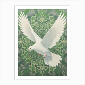 Ohara Koson Inspired Bird Painting Dove 2 Art Print