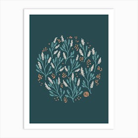 Mimosa's Round Dance [navy] Art Print