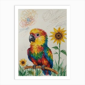 Colorful Parrot 18 Art Print