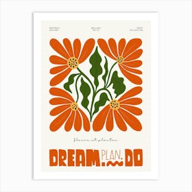 Dream Plan Do Flower Market Matisse Style Art Print