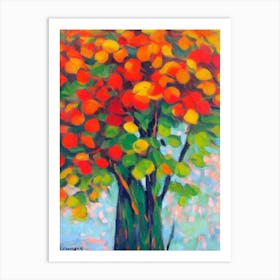 Tamarack 1 tree Abstract Block Colour Art Print