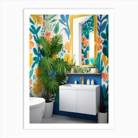 Tropical Bathroom 5 Art Print