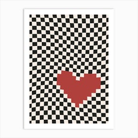 Pixel Heart Art Print