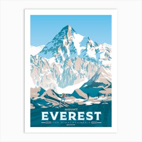 Mount Everest The Himalayas Asia Art Print