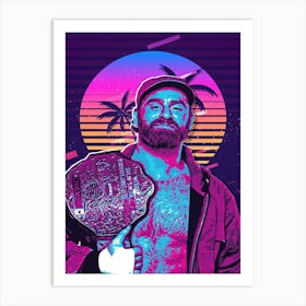 Sami Zayn 80s Retro Art Print