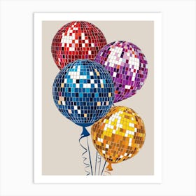 Disco Balloons 1 Art Print