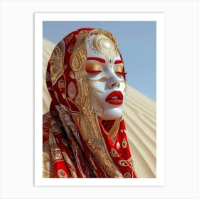 Islamic Woman In The Desert Art Print